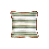 Anna-Lisa Moss Cushion Cover - Burnt Orange Piping - 40x40cm
