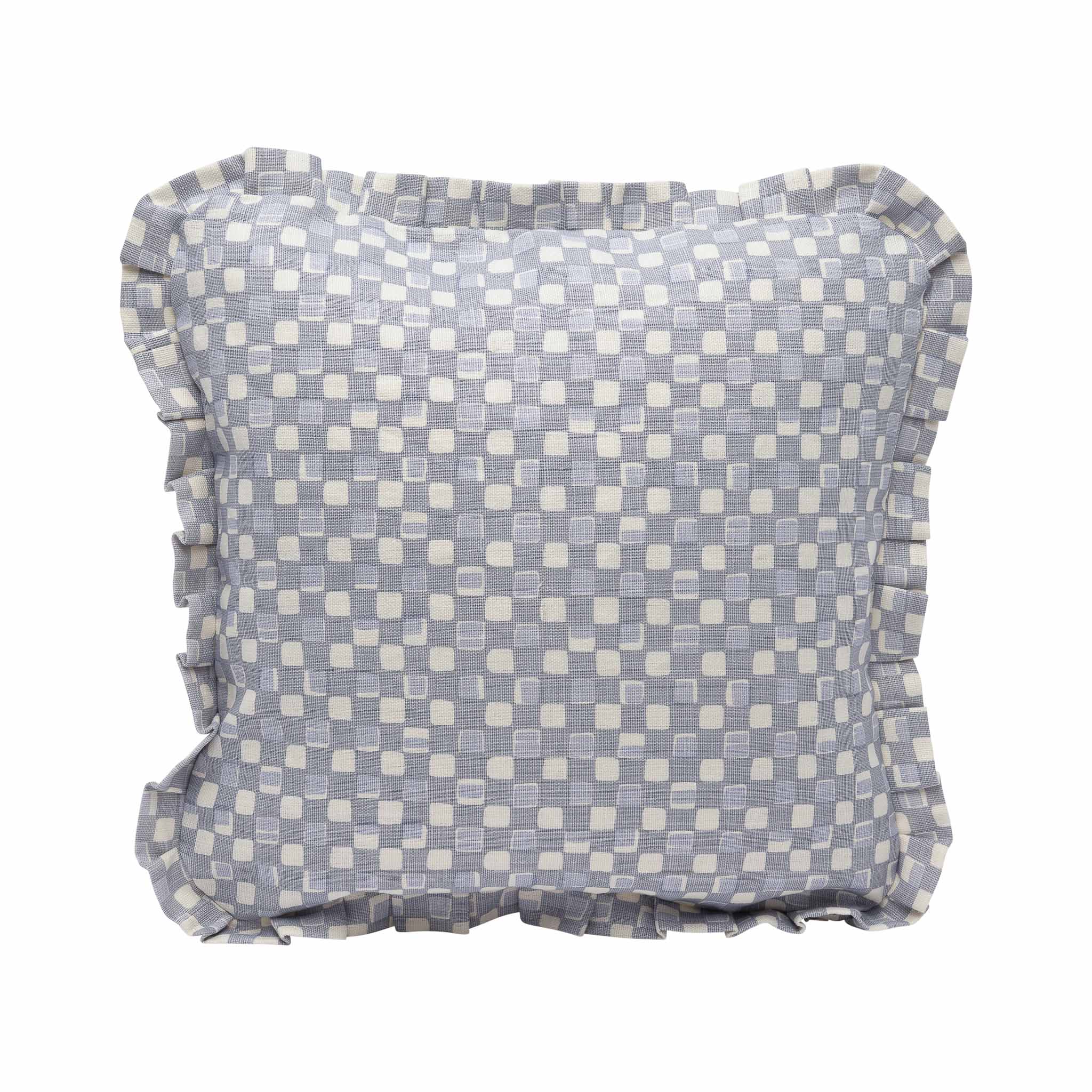 Faye Dove Blue Cushion Cover - Ruffles - 50x50cm