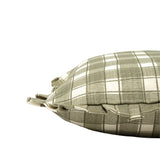Gingham Sage Cushion Cover - Ruffles - 50x50cm