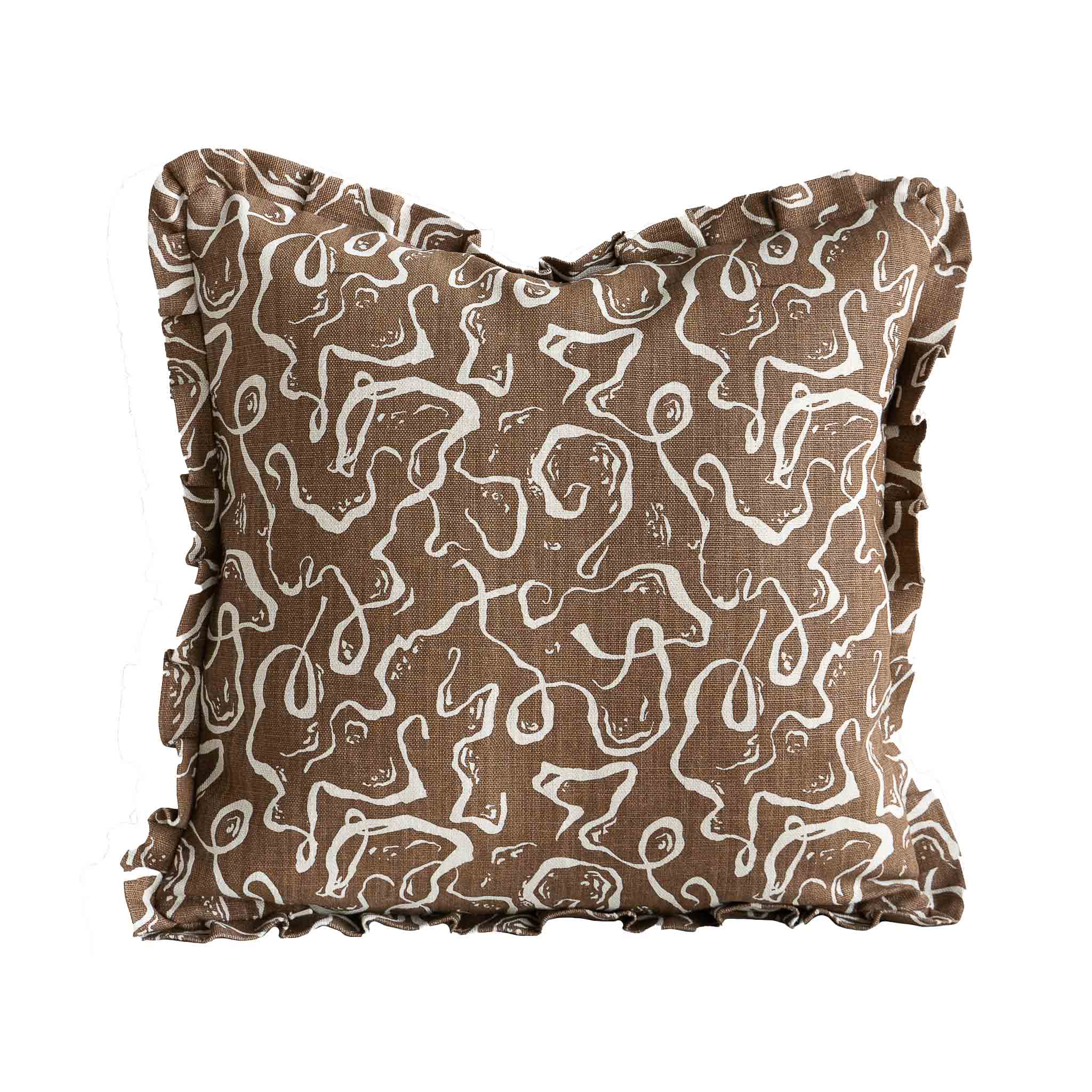 Karin's Dress Cocoa Cushion Cover - Ruffles - 50x50cm
