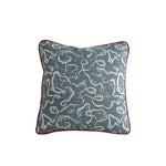 Karin's Dress Denim Cushion Cover - Rouge Piping - 40x40cm