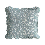 Karin's Dress Dove Blue Cushion Cover - Ruffles - 50x50cm