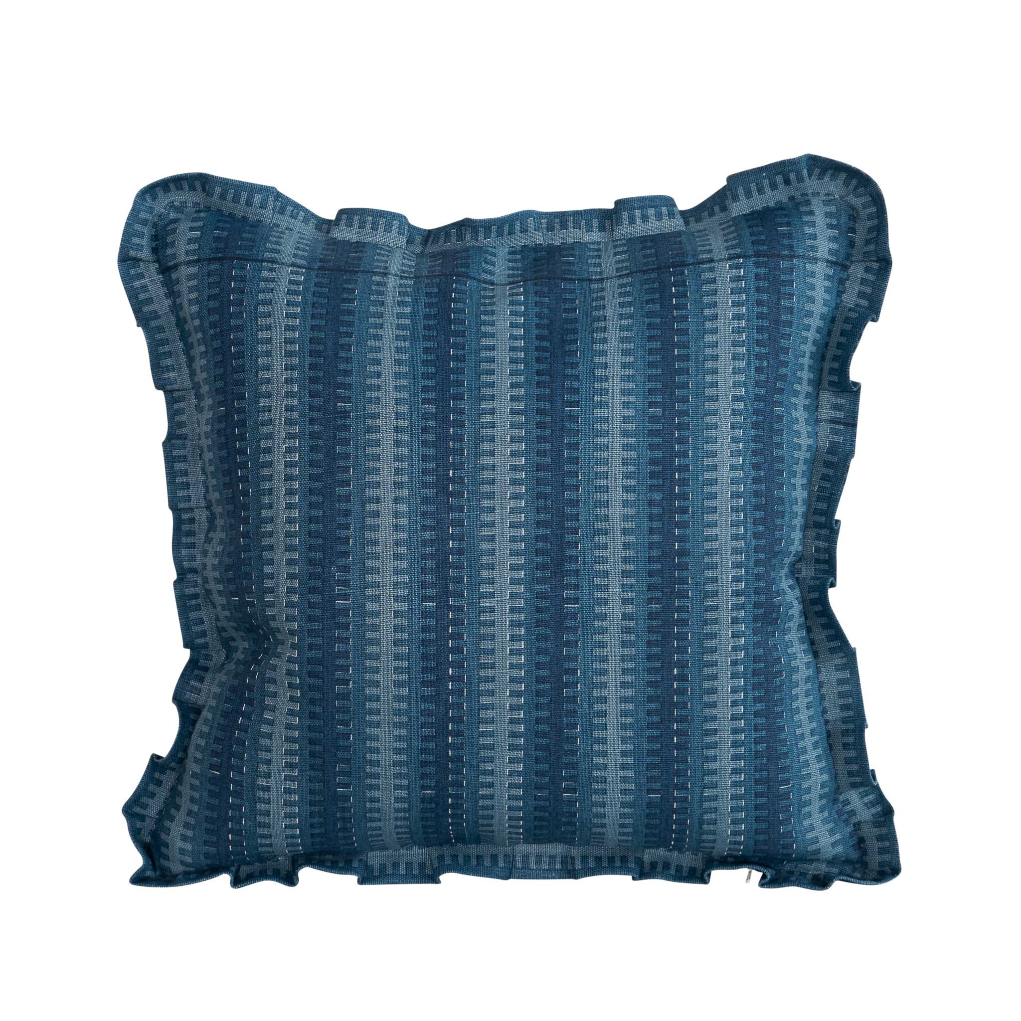 Karin’s Rölakan Indigo Cushion Cover - Ruffles - 50x50cm