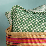 Faye Pea Green Cushion Cover - Ruffles - 50x50cm