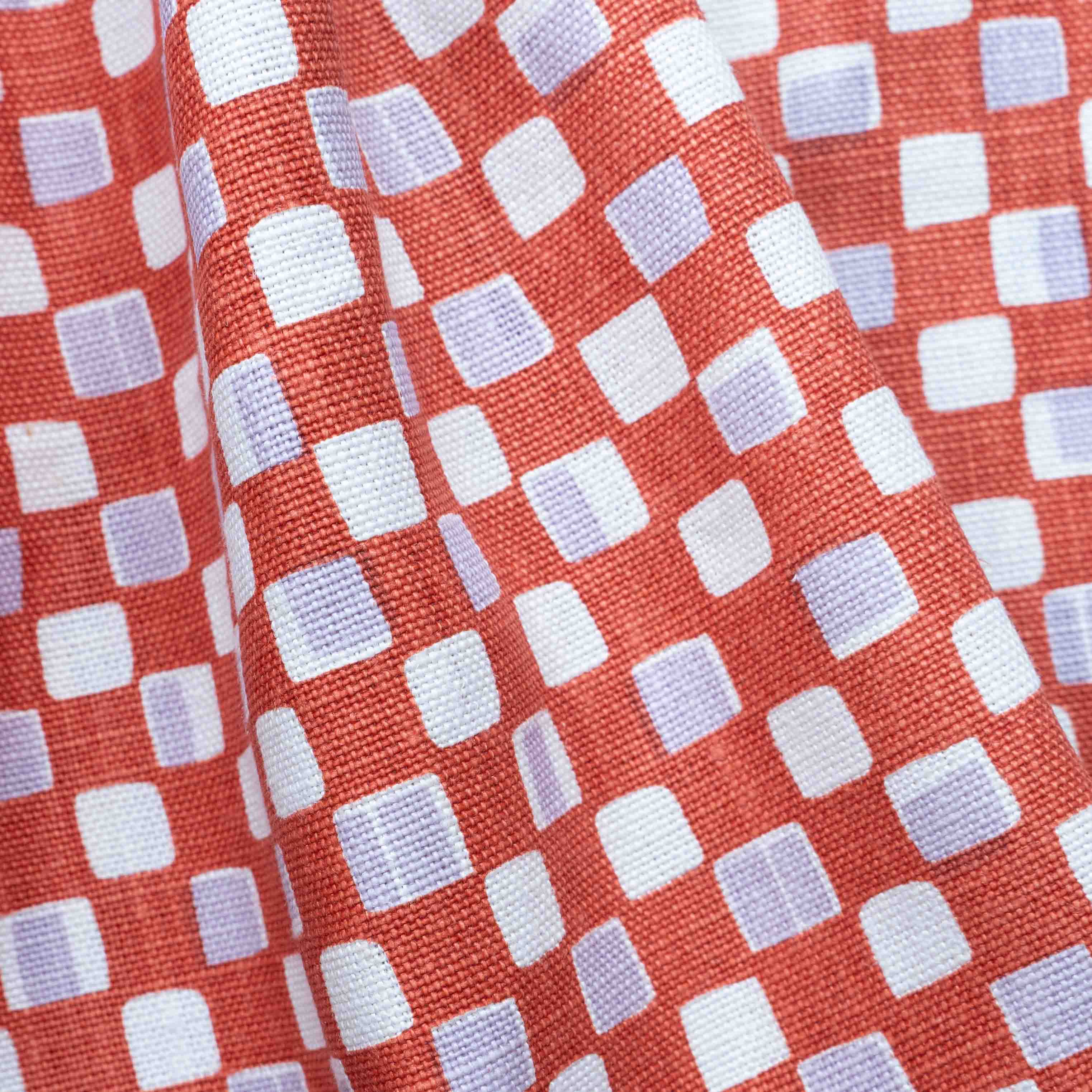 Faye Fabric - Rust & Lilac