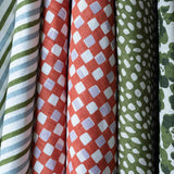 Faye Fabric - Rust & Lilac