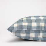 Gingham Blue cushion cover long