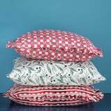 Marianne Red Cushion Cover - Ruffles - 50x50cm