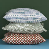 Spotty Sage Cushion Cover - Ruffles - 50x50cm