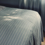Stig Stripe Fabric - Dusty Blue