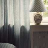 Stig Stripe Fabric - Dusty Blue - Lightweight