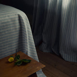 Stig Stripe Fabric - Dusty Blue - Lightweight