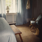 Stig Stripe Fabric - Dusty Blue - Lightweight