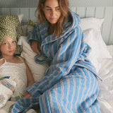 Pelle Vävare x Cathy Nordström Bathrobe - Stig Stripe Danish Blue