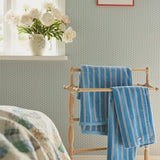 Pelle Vävare x Cathy Nordström Bath Towel - Stig Stripe Danish Blue