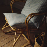 Stig Stripe Fabric - Dusty Blue - Lightweight