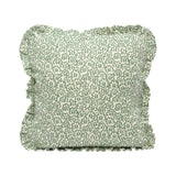 Barbro Green Cushion Cover - Ruffles - 50x50cm