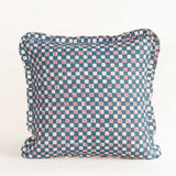 Faye Blueberry ruffled cushion cover