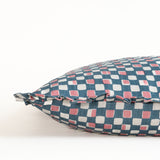 Faye Blueberry ruffled cushion cover