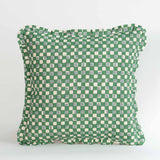 Faye Pea Green ruffled cushion cover