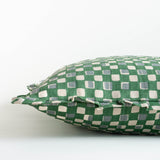 Faye Pea Green ruffled cushion cover