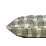 Gingham Sage cushion cover long
