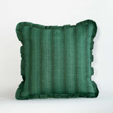 Karin’s Rölakan Sundborn Green ruffled cushion cover