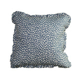 Spotty Denim Cushion Cover - Ruffles - 50x50cm