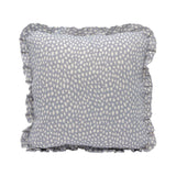 Spotty Dove Blue Cushion Cover - Ruffles - 50x50cm