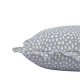 Spotty Dove Blue Cushion Cover - Ruffles - 50x50cm
