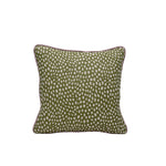 Spotty Moss Cushion Cover - Grape Piping - 40x40cm