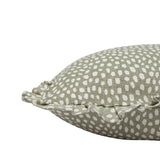 Spotty Sage Cushion Cover - Ruffles - 50x50cm