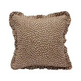 Spotty Tobacco Cushion Cover - Ruffles - 50x50cm