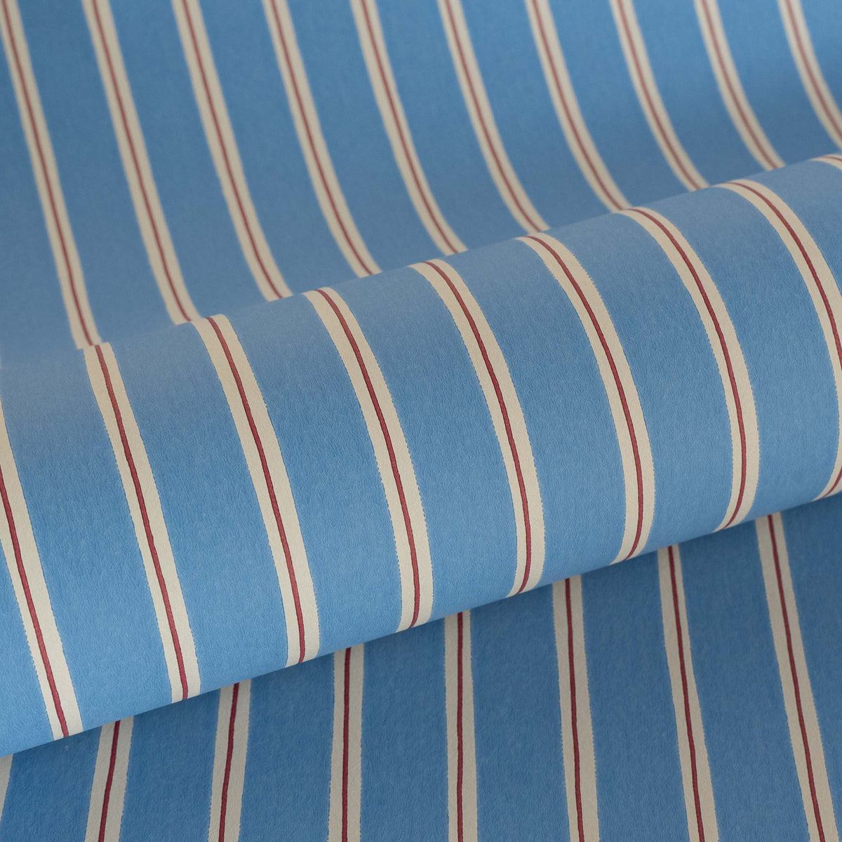 Stig Stripe Wallpaper - Danish Blue – Studio Cathy Nordström
