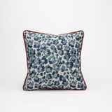 Florence Indigo cushion w. rouge piping