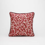 Florence Red cushion w plum piping