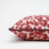 Florence Red cushion w plum piping
