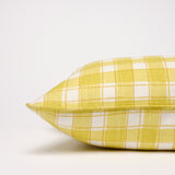 Gingham Lemon cushion cover long
