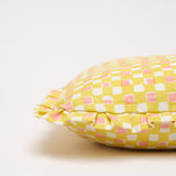 Faye Lemon ruffled cushion cover