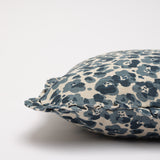 Florence Indigo ruffled cushion cover
