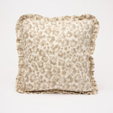 Florence Taupe ruffled cushion cover